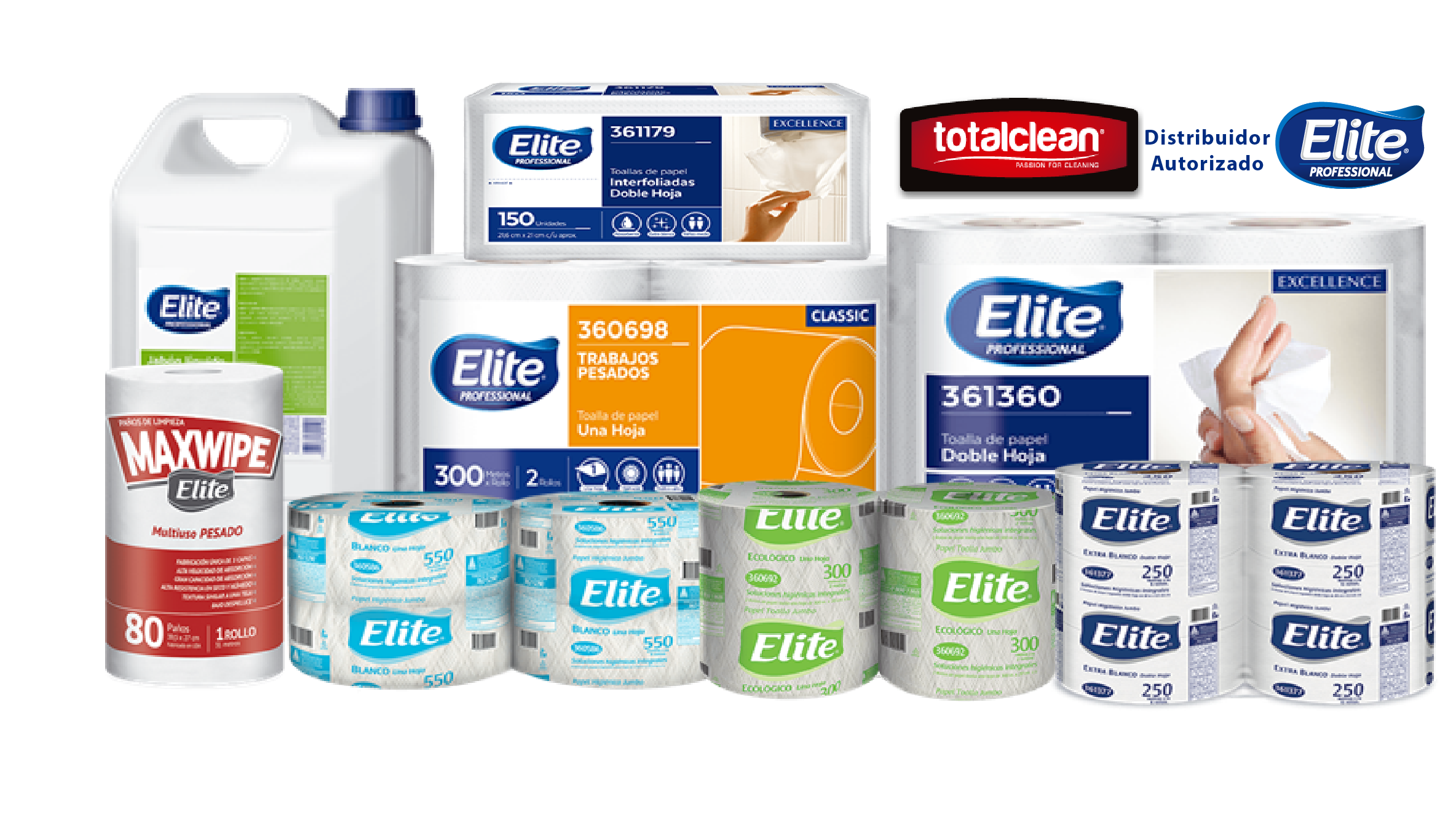 Total Clean NUEVA LÍNEA DE PAPELES, SERVILLETAS Y JABONES  TOTALCLEAN - DISTRIBUIDOR AUTORIZADO DE ELITE 